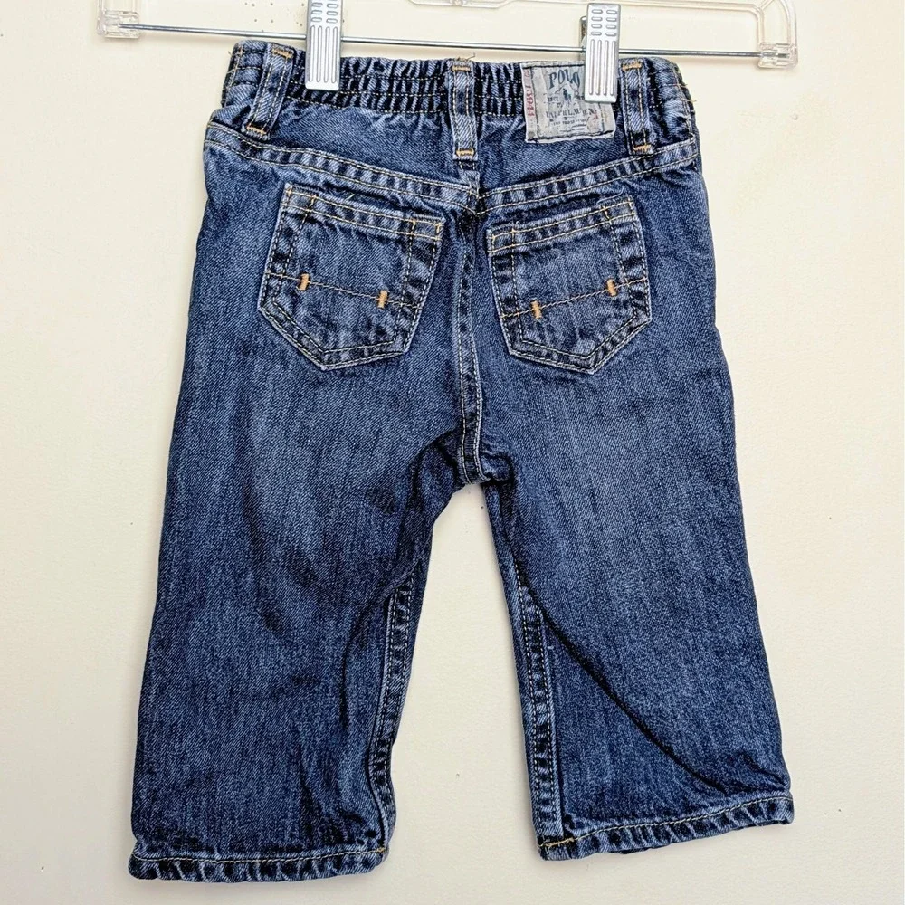 Vintage Polo Jeans Co. Ralph Lauren Infant Blue Denim Size 12‎ Months